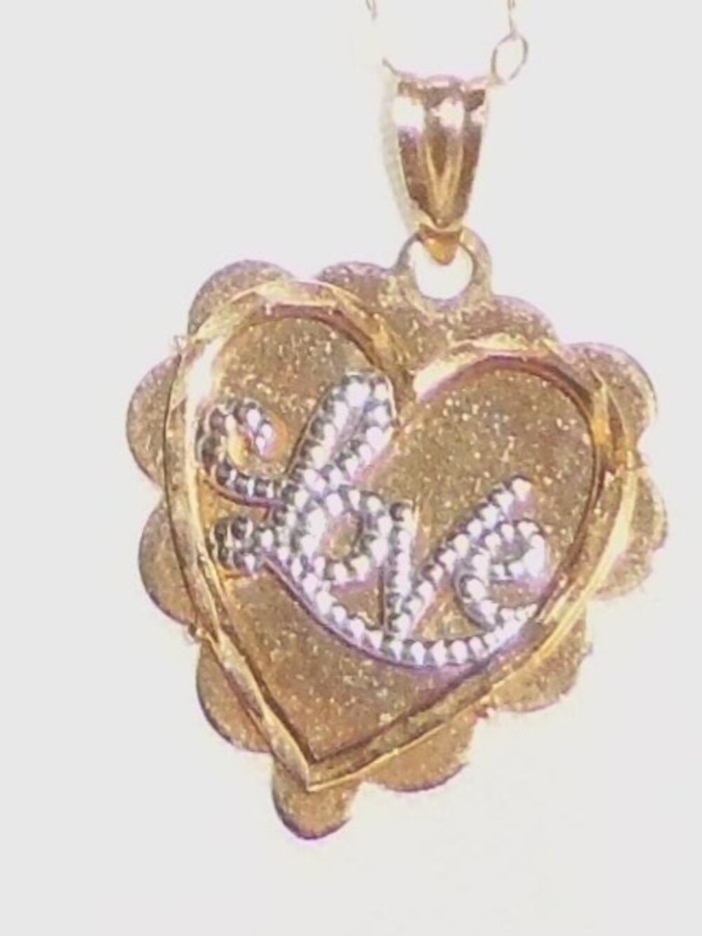 10 kt yellow gold necklace with pendant